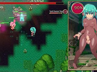 Giant Tits Mechanical Angel Drains Futa Dick in Game