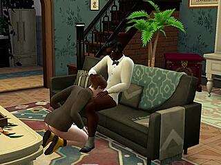 Intense gay threesome with big black cocks