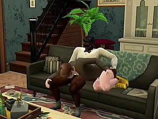 Intense gay threesome with big black cocks