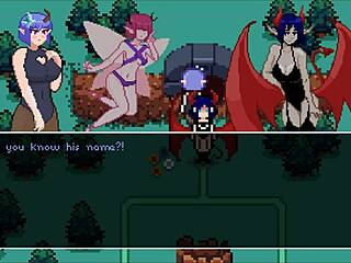 lovely lesbian succubus in hentai game