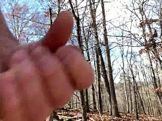 Bold risky business in outdoor homemade scene