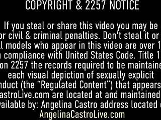 Curvy Cuban BBW Angelina Castro Blows Lucky Cock