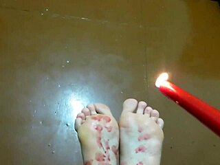 mature couple explores foot fetish with tickling and wax domination at home