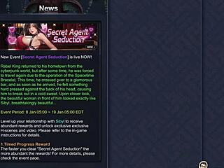 Experience the seductive allure of Secret Agent Sibyl in her stockings and stiletto