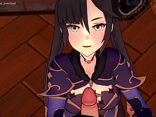 Mona Genshin Impact Loves Handjobs And Cumshots So Much!