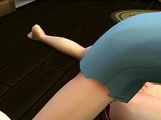 Young couple in 3D hentai cums multiple times together.