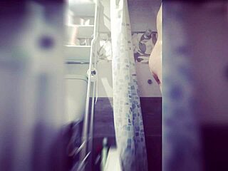 I touched myself so much in shower I took 28cm dildo!