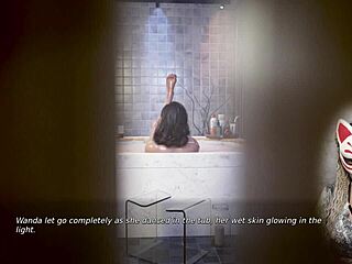 Wow! Peeping on Sexy Asian Milf in Bath - Ms Denvers Ep 14