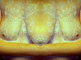 Milf's Sensual Shower Scene with Erotic Mirror Reflection and Soapy Massage