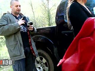 Young Latina mom's wild pee play and hardcore outdoor sex