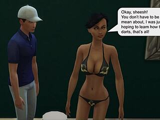 Seductive cartoon game with sultry sister-in-law for married man