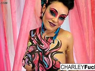 Charley Teases You With Brunette Ass And Big Tits In Solo Masturbation