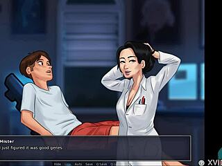 Summertime Saga 32 • Hot Asian Teacher Jerks Student Off