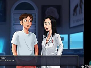 Summertime Saga 32 • Hot Asian Teacher Jerks Student Off