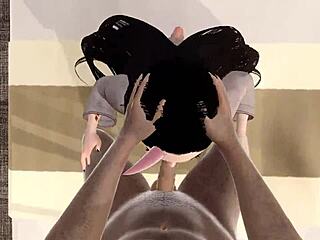 hentai with kamado nezuko in 3d animation kimetsu no yaiba.