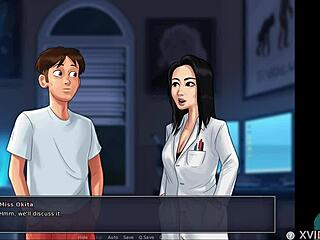 Summertime Saga 32 • Hot Asian Teacher Jerks Student Off