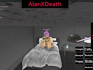 Roblox gameplay with erotic twist featuring boobs and cock