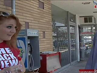 Pussy Tattooed Redhead Teen Girl Picked Up from BBC