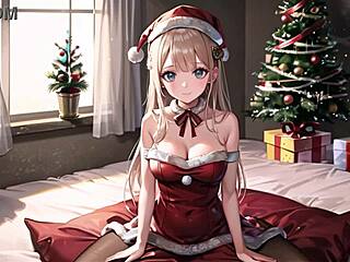 Girls Masturbate Pussy for Merry Christmas ASMR