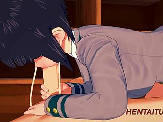 boku no hero hentai jiro kyoka blowjob boobjob