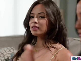 is the stepdaughter ready for stepmom's strapon?