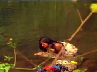 Hot teen relaxes in the shower after a long day