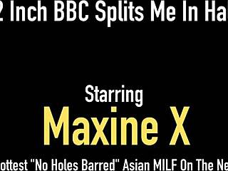Horny Asian Milf Maxine X Craves and Conquers a Gigantic Big Black Cock.