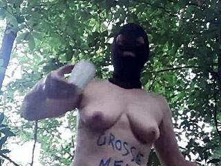 Female Slave Engages In BDSM Play Outdoors In Forest On July 24 2023