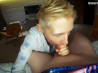 Amateur Blonde Girl Sucks Big Cock And Swallows Cum In Homemade Video