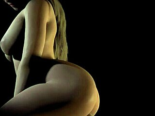 beautiful plum girl riding a dildo in the dark with big anime tits