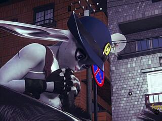 Zootropia Hentai - Judy Hopps Sucks in 3D POV Japanese Anime Yiff