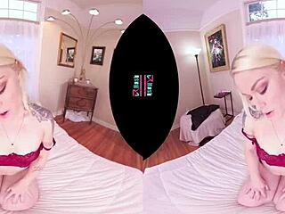 Petite pornstar Vrhush Ash Hollywood enjoys solo pleasure in VR