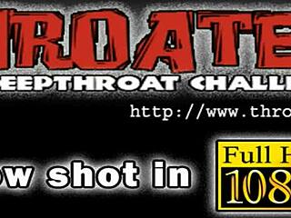 Hunk's thick cock gags hotty with raw delight