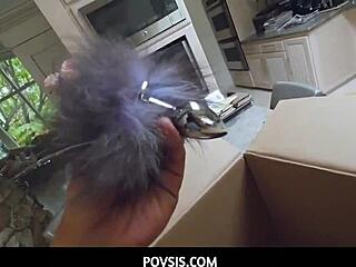 Dirty little 18+ slut gets pounded hard in her butt by stepbrother in POV fantasy.