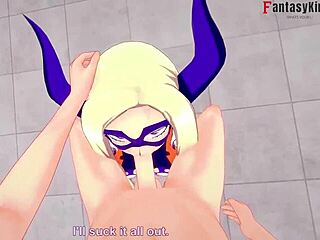 I watch Yu Takeyama's sexy roof blowjob in Boku no Hero short