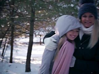 Snowballs and sucking in gay romance video