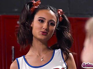 eliza ibarra and coco lovelock having energetic sex in locker room