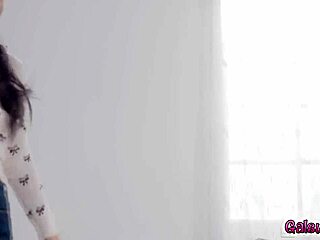 violet starr leads freya parker in game of lesbian sex