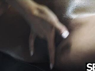 Sexy Lesbian Blonde Oiled Up Squirts During Intense Orgasm