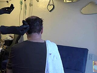 Dying his hair brown turned into a casual couple moment