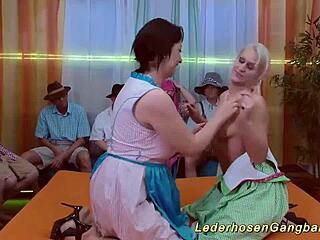 Swinger party turns into bukkake madness