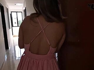 After a hot party, the latina housewife arrives home with a wet pussy and starts fisting herself