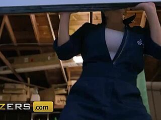 Alexis Fawx and Maddy May Finger Fuck in Garage