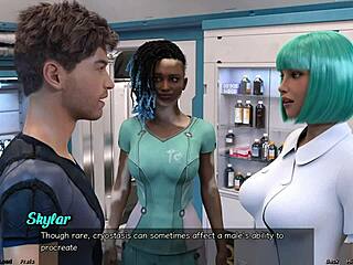 in stranded in space, she gropes my cock