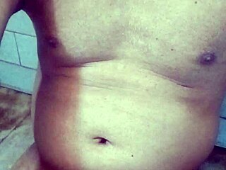 Indian gay bottom takin' own golden shower, oops!