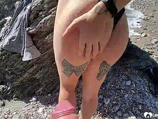 Beauty at the Beach Craves Hard POV Sex with Bikini Blowjob