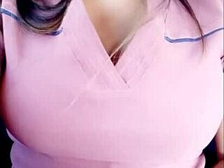 Horny ebony nurse lets patient touch her pussy in government car!