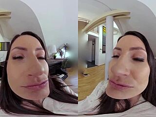 Wow, Czech Brunette Fucks Hard on Piano in VR!