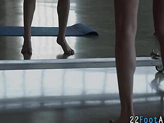 flexible babe toes tease monster cock in high definition