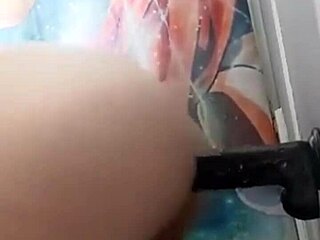 horny and wet using dildo while family is awake